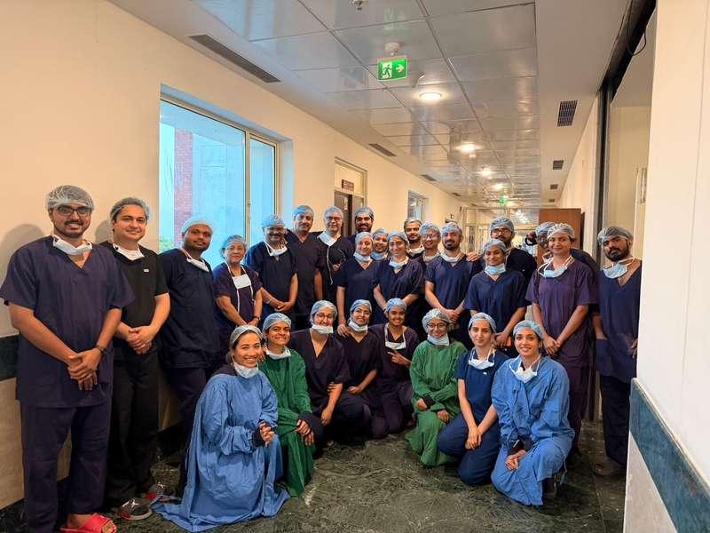 ENT department colleagues and surgical residents at PGI Chandigarh