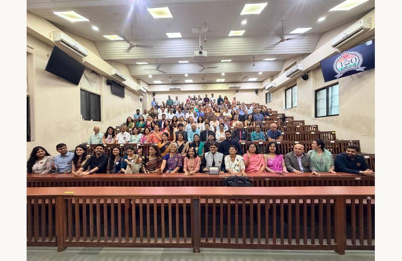 Department gathering and clinical lecture in the historic KEM Hospital auditorium