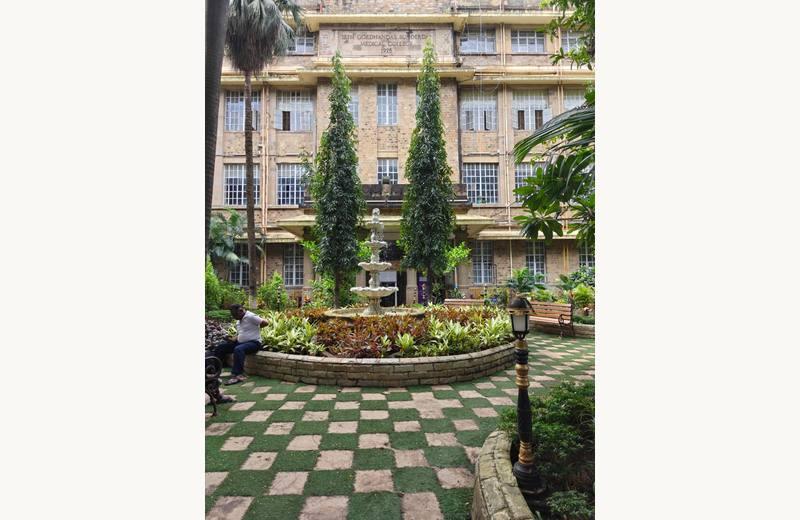Historic quadrangle and heritage facade of Seth G.S. Medical College, Mumbai